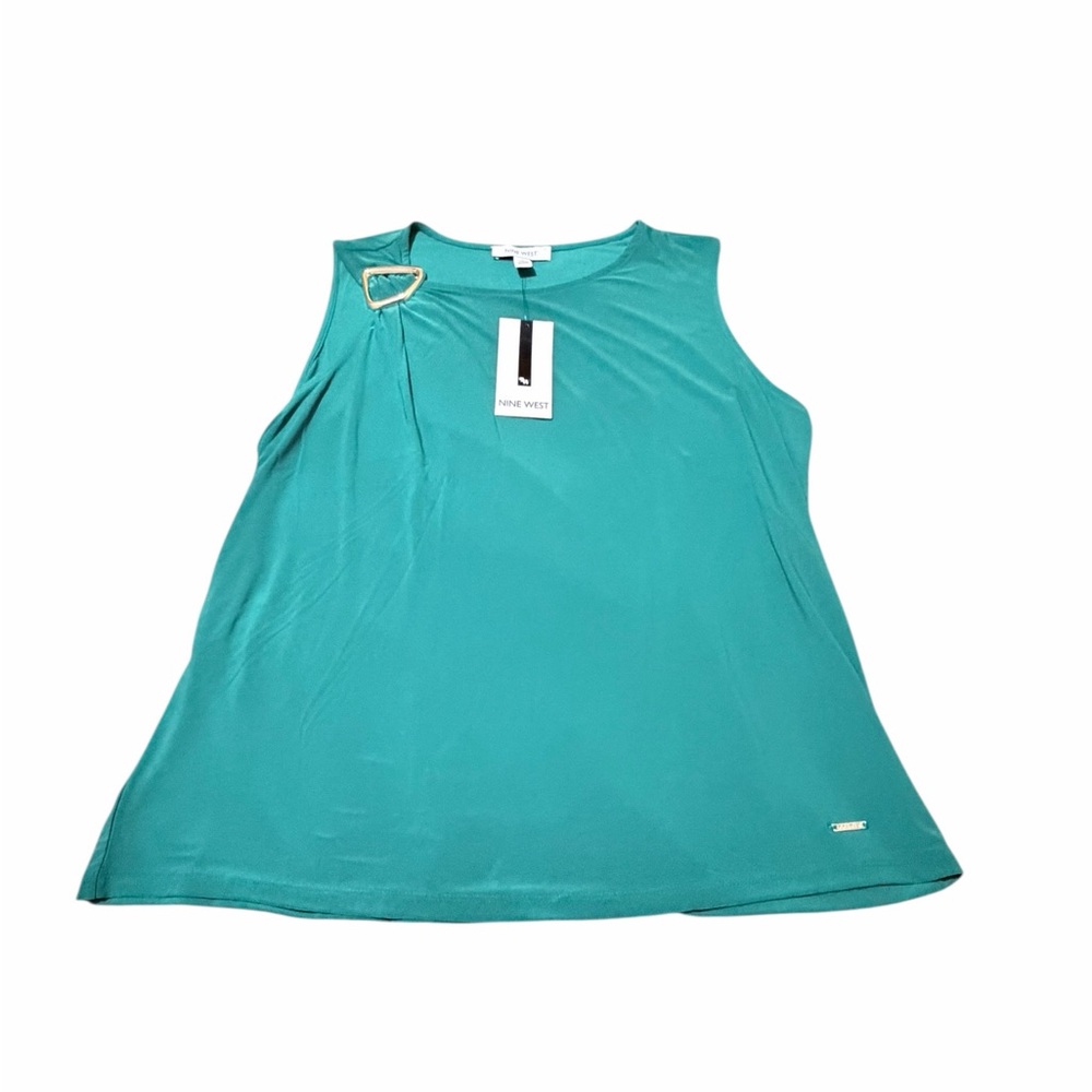 💜🌼NWT NINE WEST Teal Sleeveless Women's Top